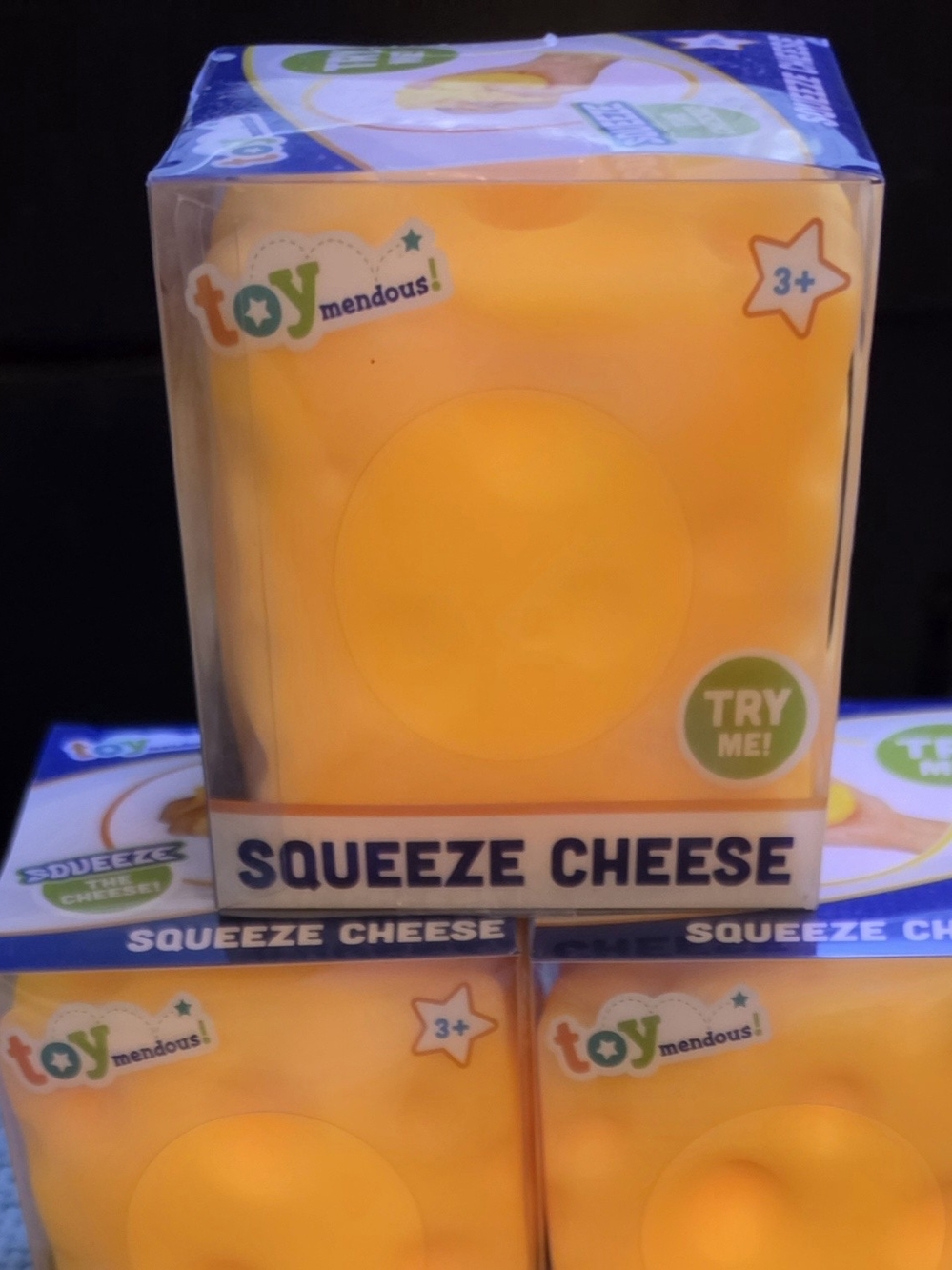 Squeeze Cheese Kids Toy - Yellow